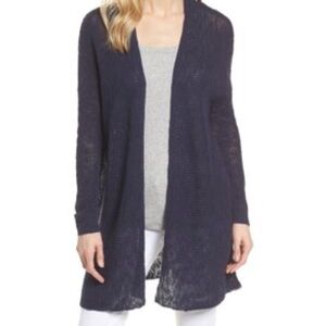 Caslon Navy Knit Petite Cardigan